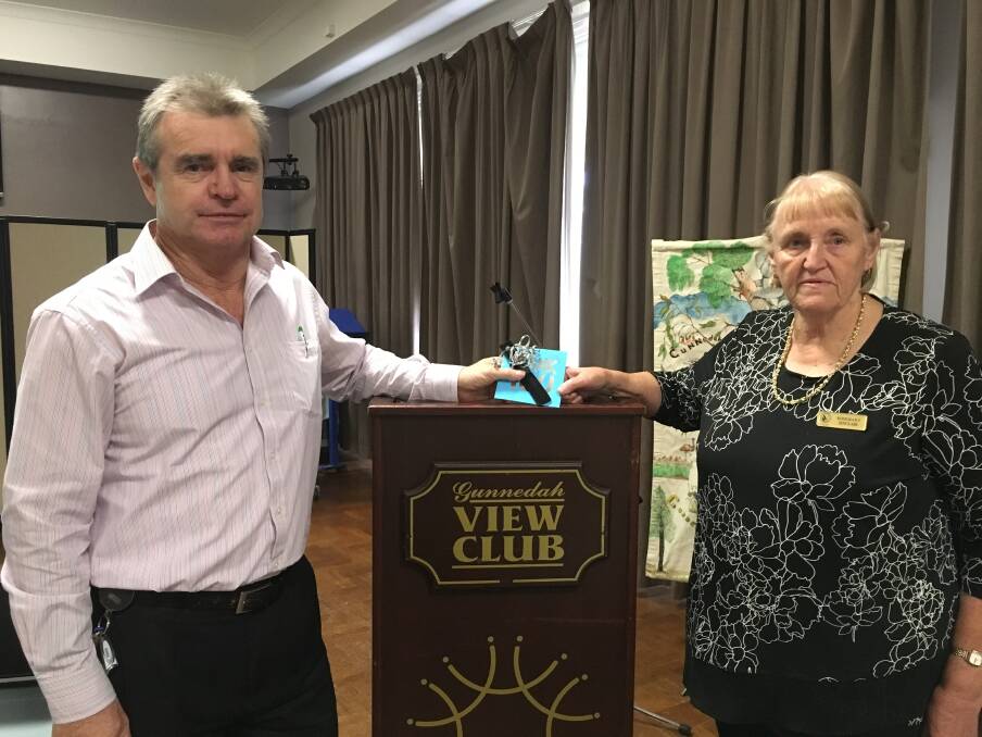 DAY VIEW GUEST SPEAKER: Department of Fair Trading's Dale Higgerson with club member Rosemary Sinclair gave the club an insight into scams and how to avoid them.