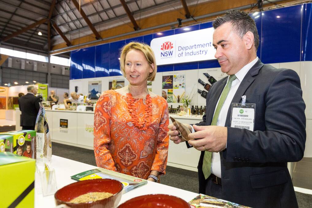Jacqui Donoghue with Minister for Small Business John Barilaro.