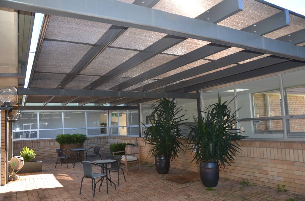 COURTYARD MAKEOVER: The centre courtyard at the Gunnedah Hospital received a new pergola thanks to PRAMS' fundraising efforts.