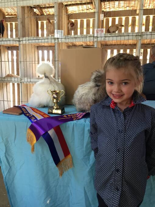 Felicity with her ribbons at Barraba Show last weekend.