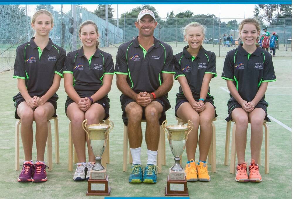 NORTH WEST: The North West Wizards at the state team championships, from left, Avril Gardiner, Isabelle Moore, manager Craig Louis, Anna Bishop and Maya Gallagher.