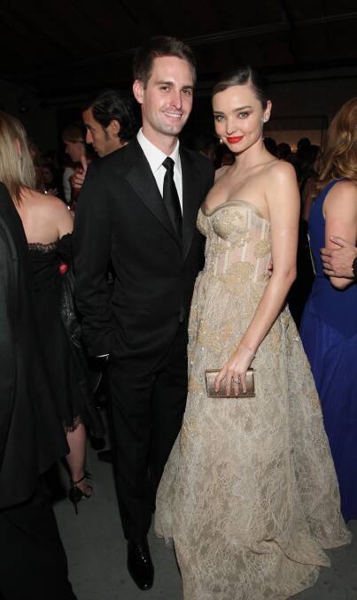MARRIED: Miranda Kerr and Evan Spiegel have been dating since 2015.