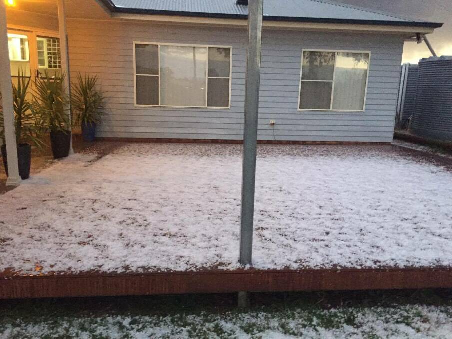 A storm rolled into town on Tuesday night bringing heavy rain and hail.