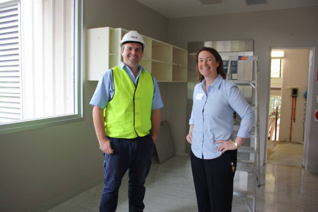 Project manager Tom Campbell with Health Service manager, Melissa O’Brien, in the CSSD at Gunnedah District Hospital.