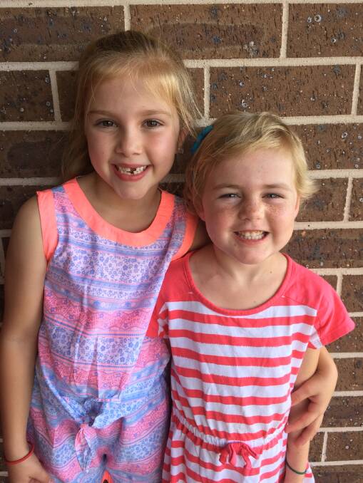 Marnee and Adelaide pose for a quick photo before the haircut.
