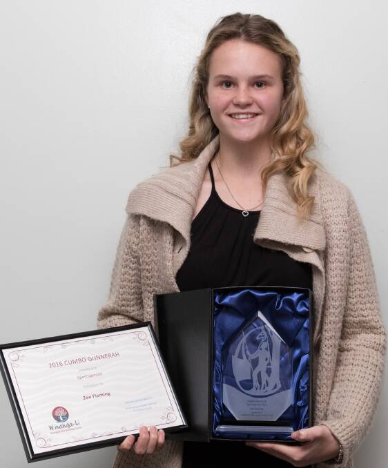 Gunnedah High School student Zoe Fleming won sportsperson of the year at the NAIDOC Week awards. Photo: Nick Clark Photography