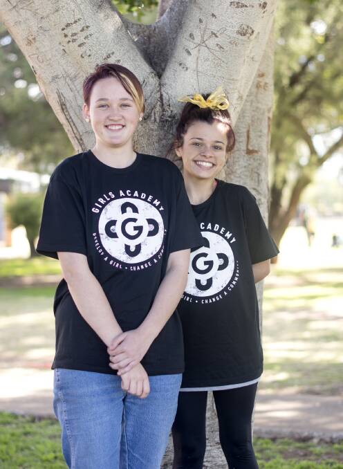 GIRLS ACADEMY ADVENTURE: Gunnedah High School students, Lucy Lincoln and Kaitlin Smith, will be jetting to Japan in September. Photo: Alyssa Barwick