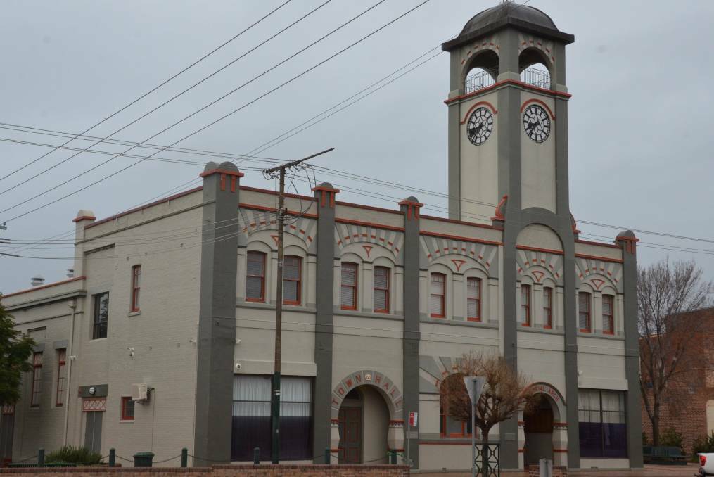 The Town Hall is one of Gunnedah's heritage-listed buildings.