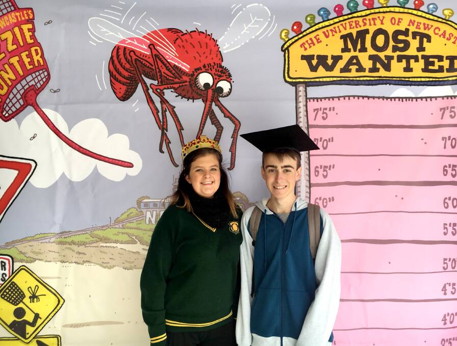 Gunnedah High School students Amy Moore and Nick Clark explore career options and  get a taste of campus life at the University of Newcastle.