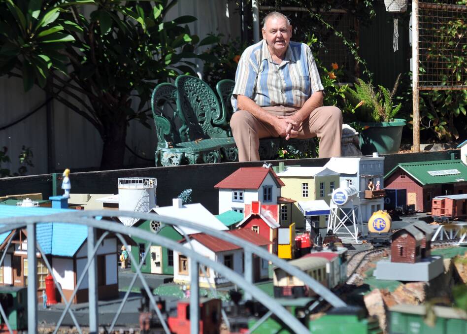Don McDonagh with his iconic miniature railway at his former residence in Barber Street.