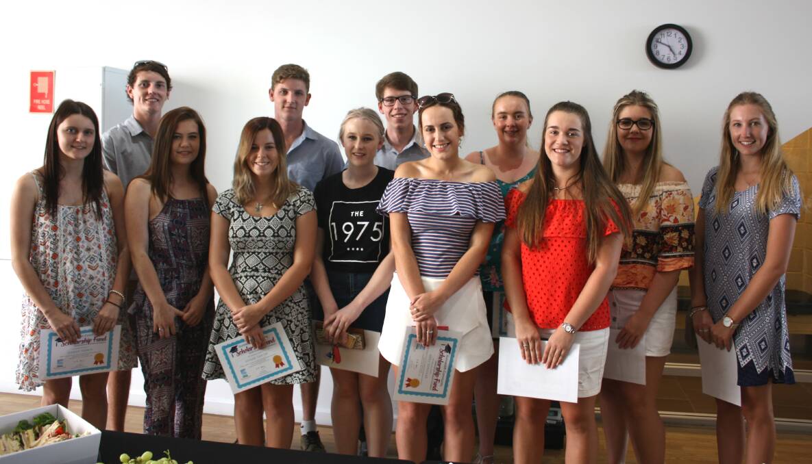 The majority of the 2017 Gunnedah Community Scholarship Fund recipients at The Civic in February of this year.