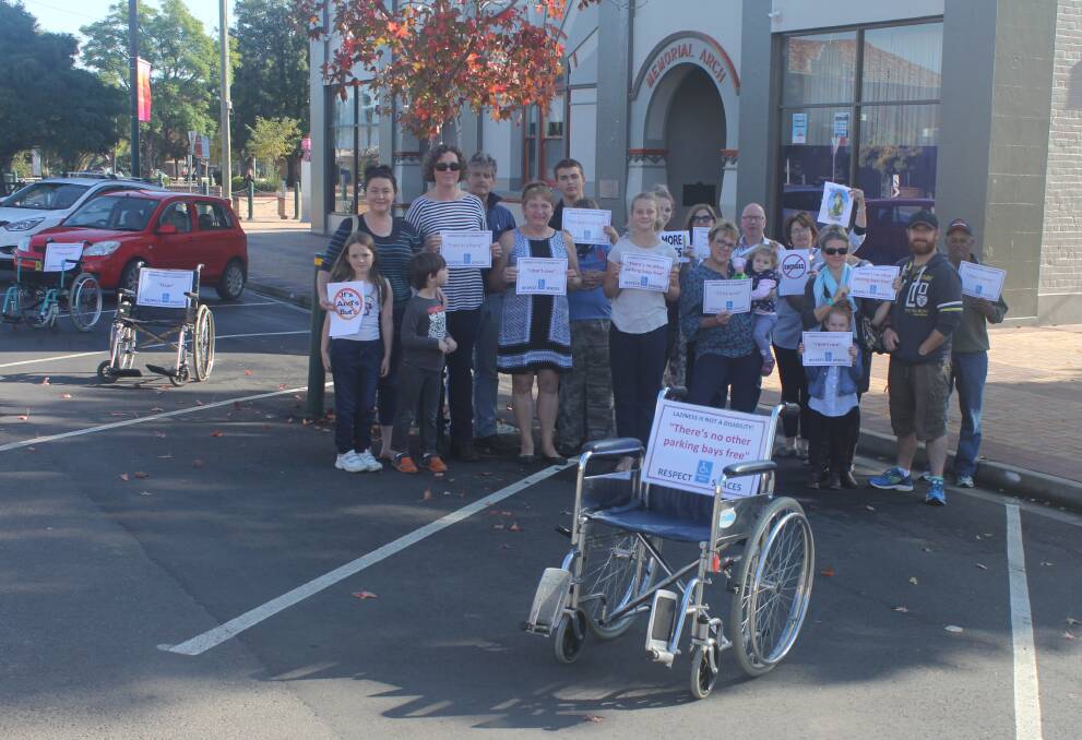 Gunnedah Disability Access Working Group and concerned community members raise awareness about disability access.