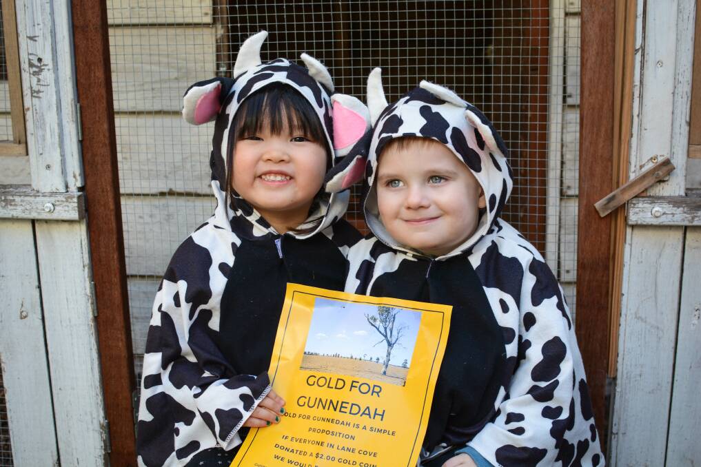 Children at First Learning in Lane Cove dressed up in support of farmers in September. Photo: Bronwyn Deane
