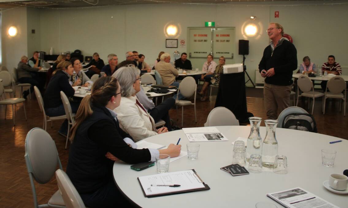 Neville Brady presents mental health in an interactive and engaging way at the GRDC update at Gunnedah.