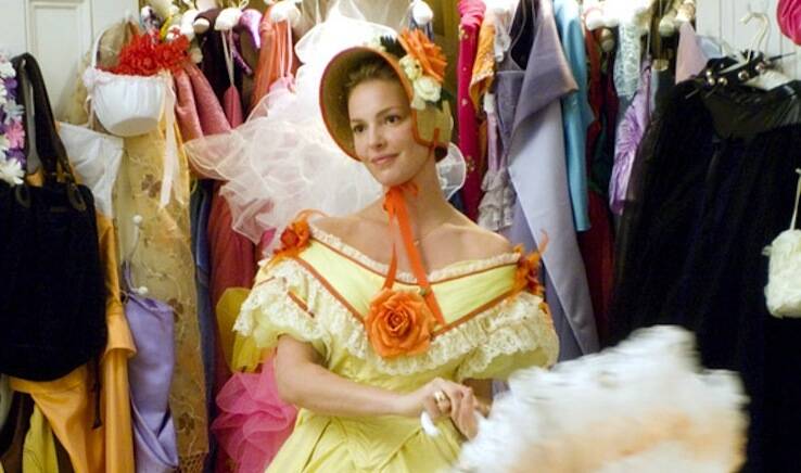 MEMORABLE: Actress Katherine Heigl in one of the 27 bridesmaid's dresses she owns in the aptly named romantic comedy, 27 Dresses.