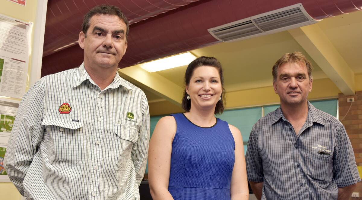 Careers insight: Phil John, Stacey Cooke and Michael Broekman visit Gunnedah High School's Year 10 students to discuss youth employment.