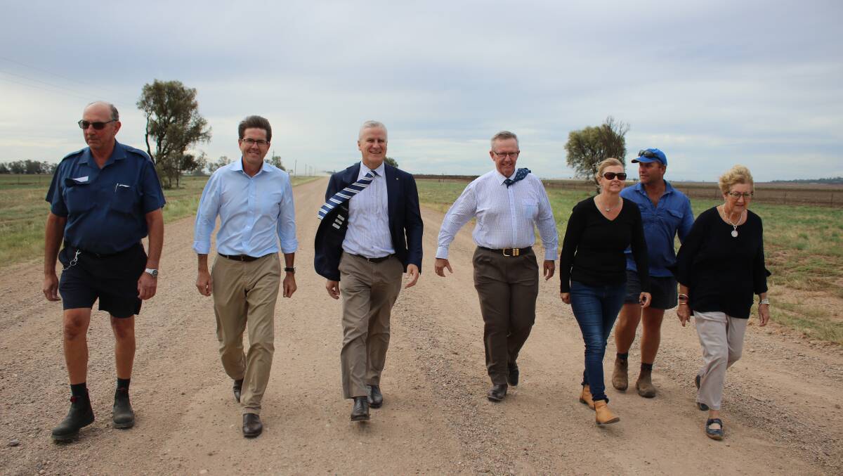 INCOMING: Last time the Deputy Prime Minister visited the Gunnedah shire was in March this year to inspect Grain Valley Road along with other local leaders and residents. Photo: Vanessa Höhnke 