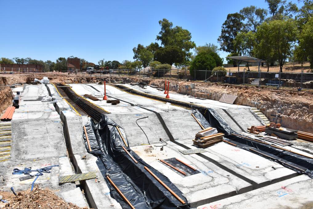 PROGRESS: Gunnedah Shire Council says works to the Gunnedah Memorial Pool renewal project are currently on target for completion in October. Photo: Supplied 