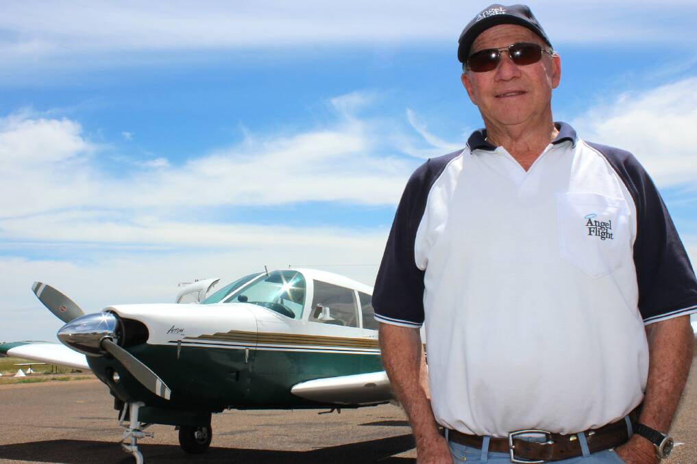Tireless service: Gunnedah's Michael Barnier with his four-seater, single-engine, Piper Arrow aircraft which he had used to fly sick local residents to treatment on behalf of Angel Flight since 2003.