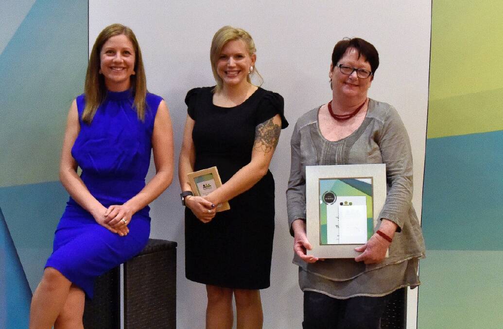 Quiet Achiever Award winner Kaye Morrison (right) with category sponsors.