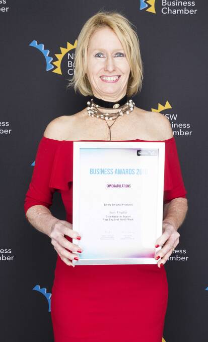 Business excellence: Lively Linseed Products owner and recipient of Excellence in Export regional business award, Jacqui Donoghue.