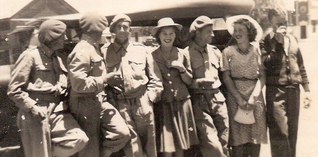 Part of our history: Soldiers socialising in November 1942 when the 1st Armoured Division was stationed in Gunnedah.
