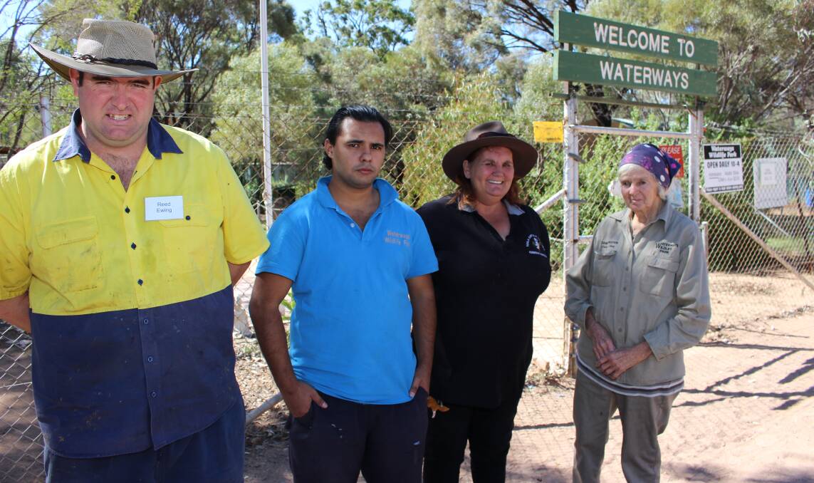 Determined: Waterways Wildlife Park volunteers Reed Ewing, Richard Porter, Karen Fox and owner-manager Nancy Small want the park to stay open for years to come.