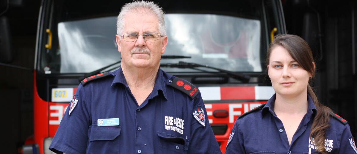 First responders: Boggabri station captain Brian King and deputy captain Hannah Golding at the local station which is in urgent need of more recruits.