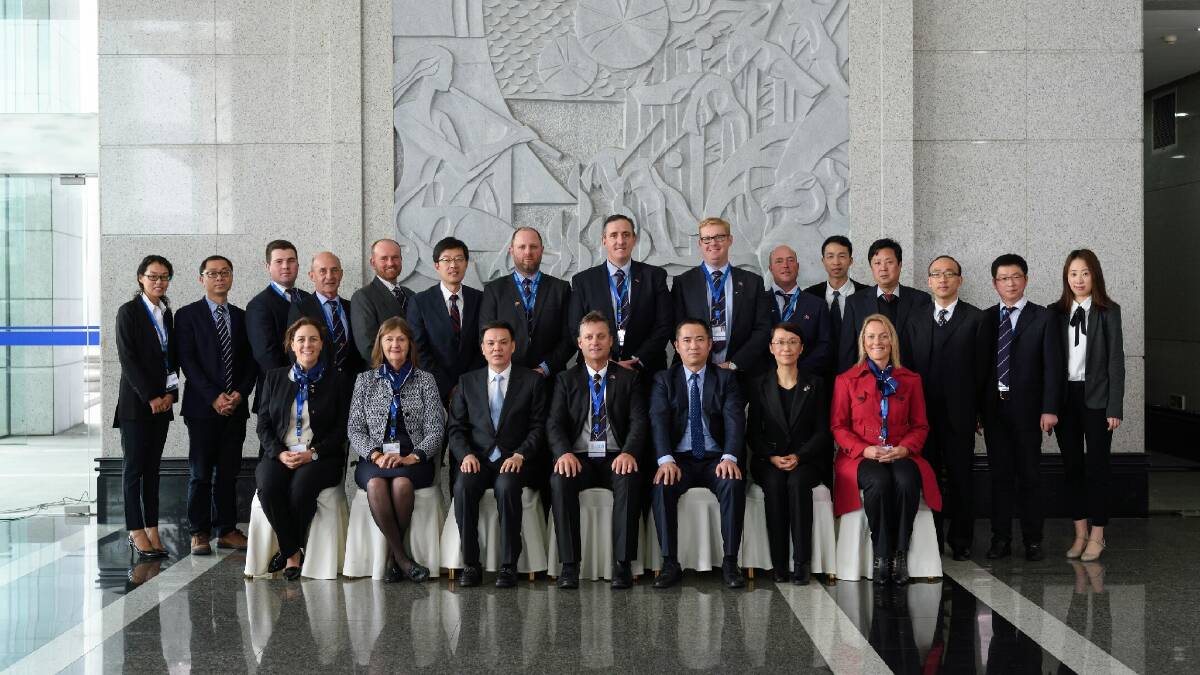 Talking trade: Gunnedah council and business representatives with their hosts in China during the recent trade mission.