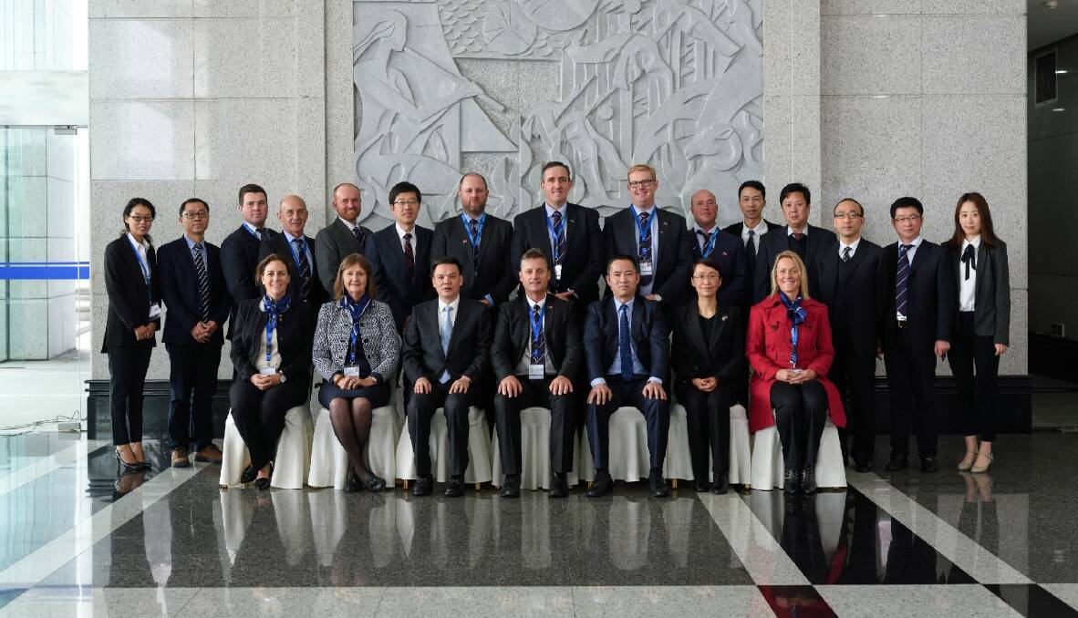 Trade mission: Gunnedah council and business representatives with their hosts in China during the recent visit.
