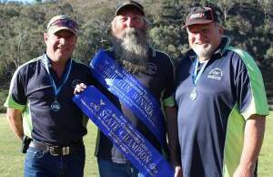 Top shot: 2015 NSW state championship winner Peter Kay (centre) is among the main contenders for Saturday's state qualifying round at Gunnedah Sporting Clays.