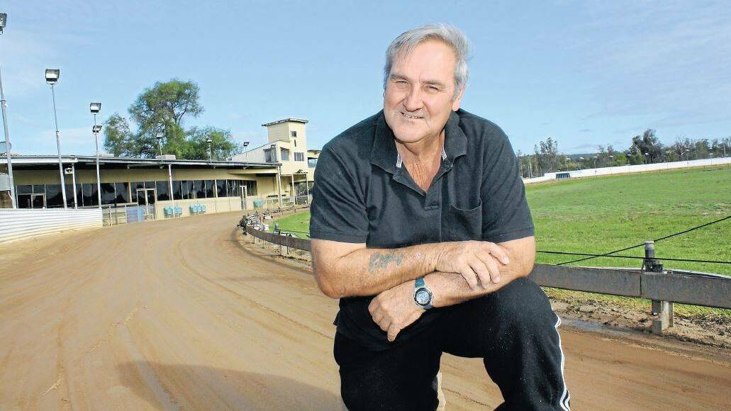 NO COMPLAINTS: Gunnedah Greyhound Racing Club president Geoff Rose couldn't fault the refurbished track at Gunnedah.