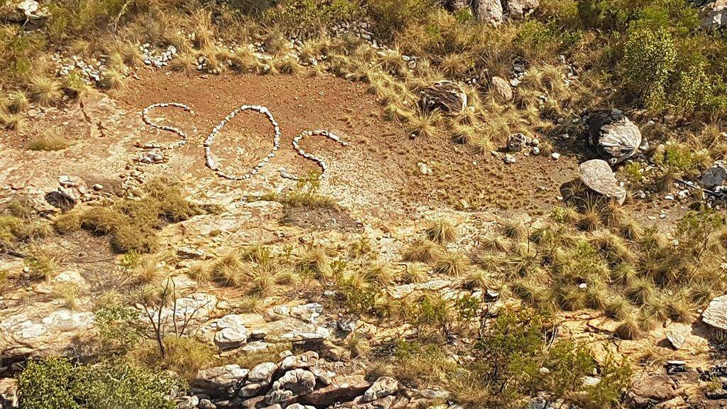Mystery SOS sign found in a remote part of Western Australia's Kimberley