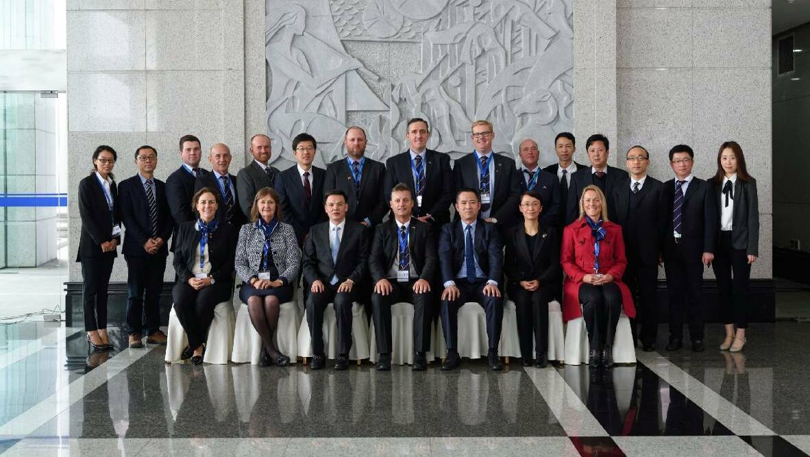 Trade mission: Gunnedah council and business representatives with their hosts in China during their visit in April.