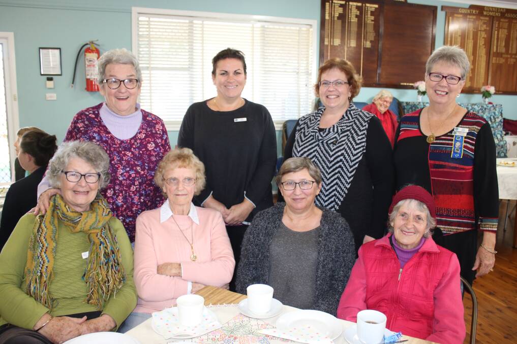 PARTY TIME: Gunnedah CWA (back) Jill Andrews, Chris Pease, Joanne Slee and Kris Scott, with (front) Beverley Carter, Rita Dries, Vicki Jell and Judith Law celebrate the branch's 95th birthday. Photo: Vanessa Höhnke