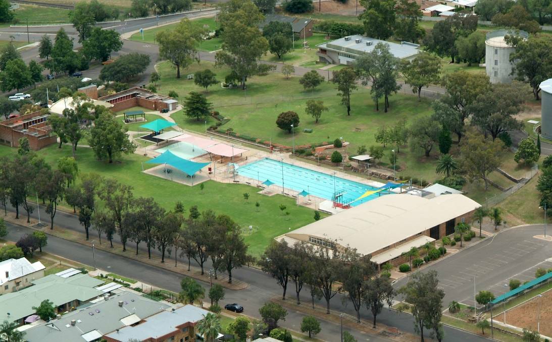 An aerial photo of the pool taken in 2014.