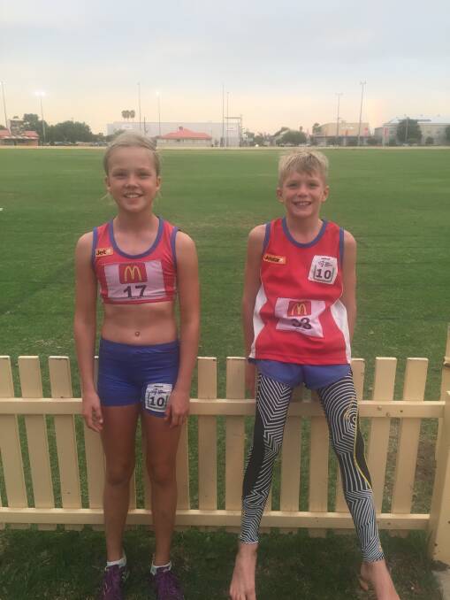 Gunnedah Little Athletics aces Isabella Sawyer and Owen Shoesmith.