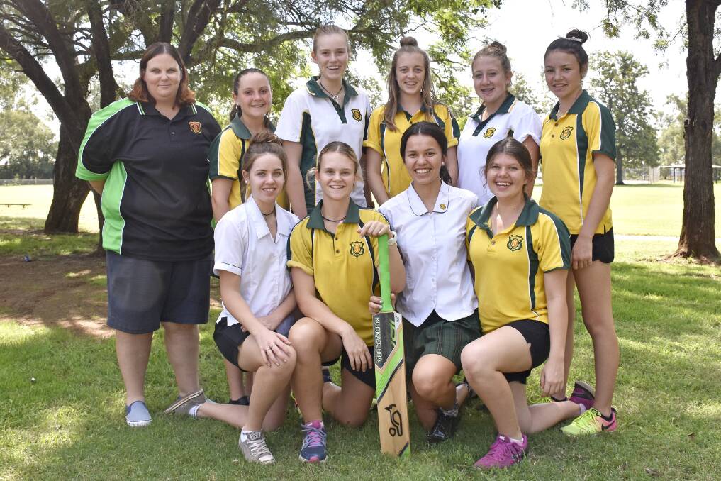 Bathurst-bound: Members of the Gunnedah High School girls' cricket team which will play in next week's CHS State Finals.