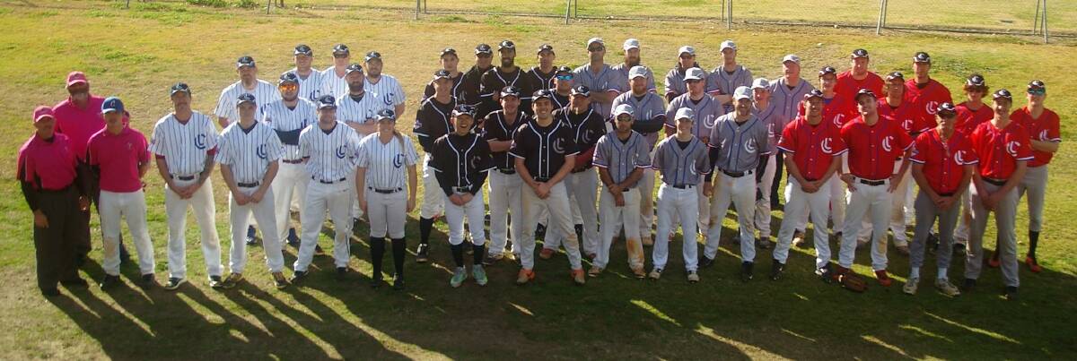 Playing ball for charity: Tamworth's A grade baseballers in their special uniforms for the just completed Charity League.
