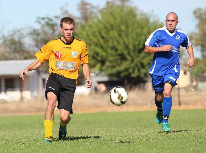 On top: Matt Williams and his Gunnedah FC side are assured of the minor premiership after a six-goal win over North Companions.