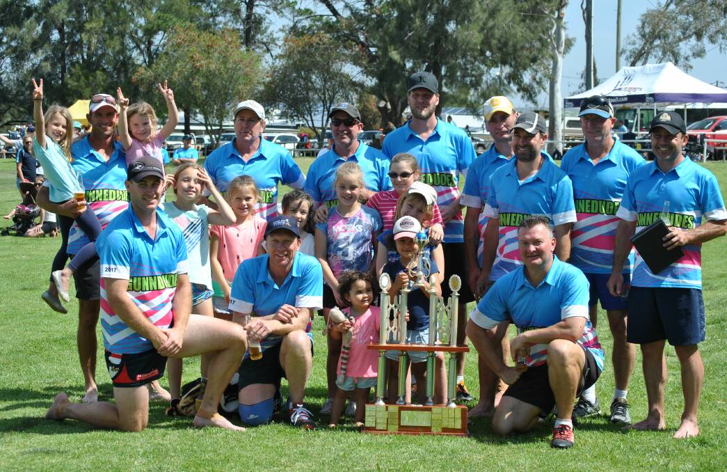 Champions: The Gunnedudes enjoyed Coolah Veterans Touch Carnival success at their first attempt. Photo: Lucinda Miller
