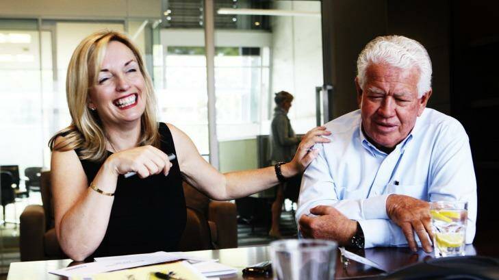 Blackmores CEO Christine Holgate and chairman Marcus Blackmore. Photo: Peter Braig