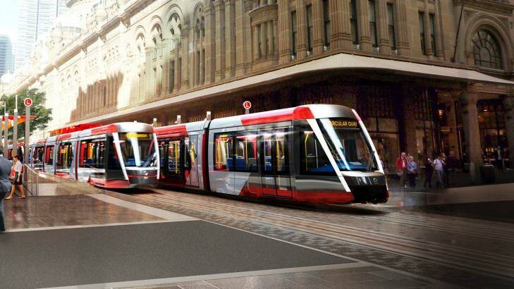 Planners say the introduction of Sydney's proposed light rail system could help improve the traffic flow in the CBD. Photo: Grimshaw Architects