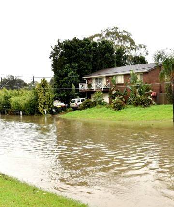 Flooded areas in Milpera, south of Sydney, last week.  Photo: Steven Siewert