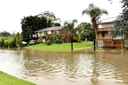 Flooded areas in Milpera, south of Sydney, last week.  Photo: Steven Siewert