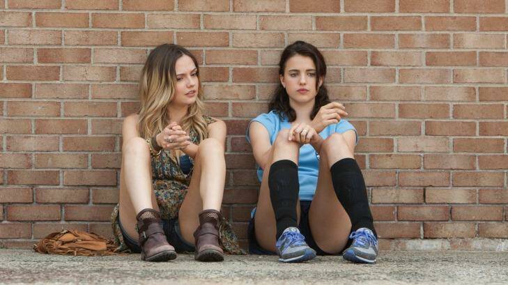 Slightly brainy: Emily Meade and Margaret Qualley in <i>The Leftovers</i>, which might be a good series.