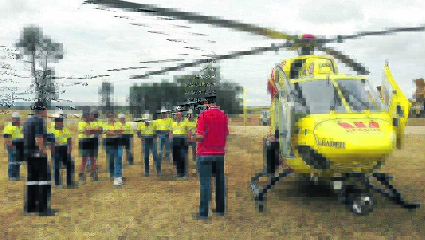 Rescue Helicopter Service visits Gunnedah mines