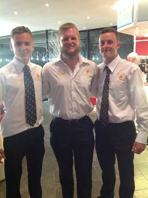 The three NSW Country under-18 representatives who toured South Africa recently, each with family connection to the Gunnedah region. Pictured from left: Max Stafford, Nick Cushan and Luke Rees.