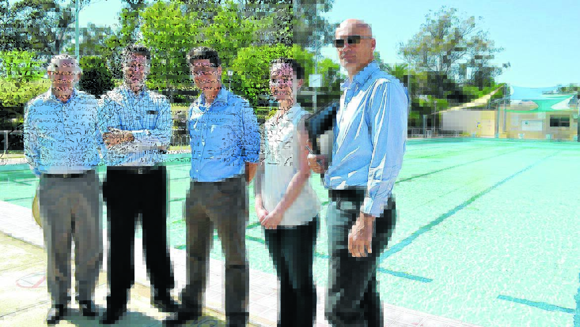 Gunnedah Shire Council director of planning and environmental services, Michael Silver, with members of the GHD team, from left, Michael Ulph, James McPherson, Corrina Loricchiella and Chris Acevski.