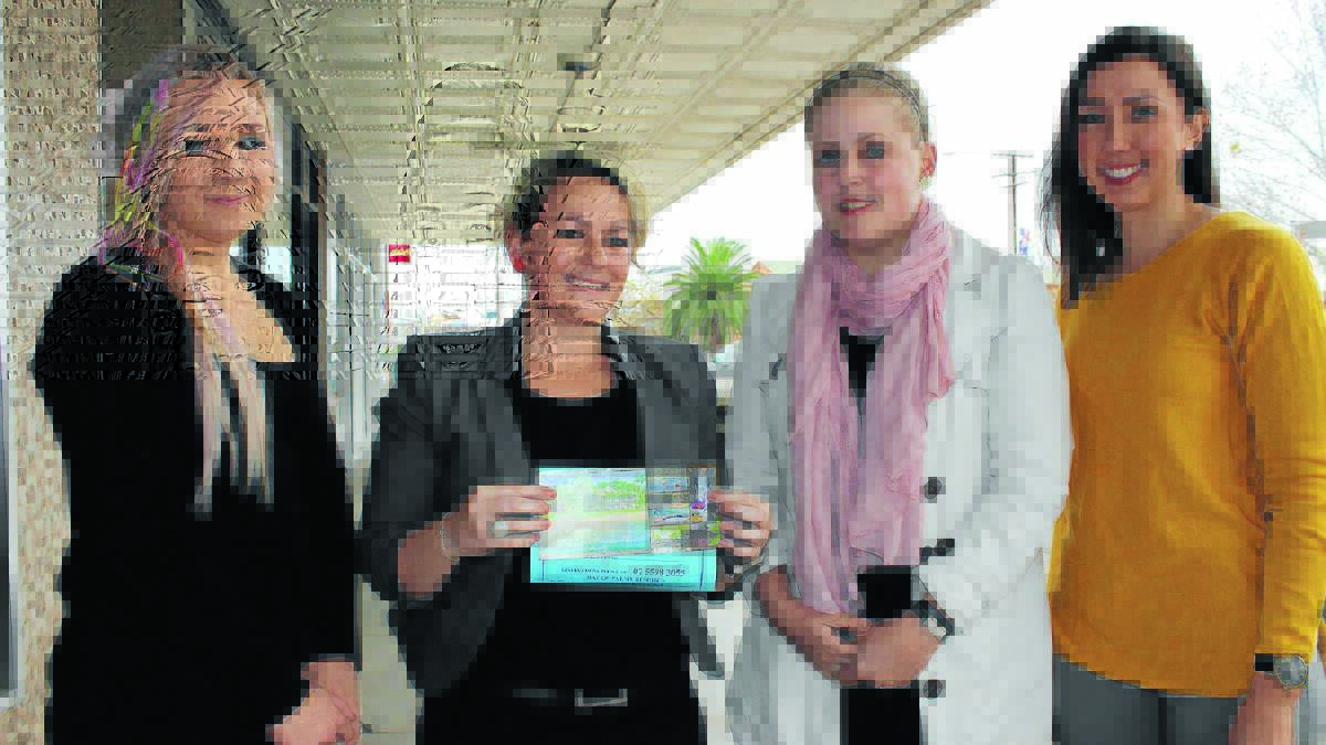 WEAN Hot 50 Fashions major sponsor Sophie Smyth of Rosa Leopardo Hair Design, left, first prize winner Alisha Reading, and Namoi Valley Independent staff and competition organisers Ashley Gardner and Carly Turner.